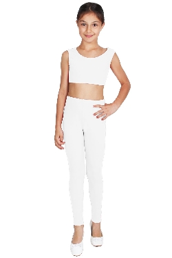 LEGGINS DANZA LYCRA BIANCO BAMBINA